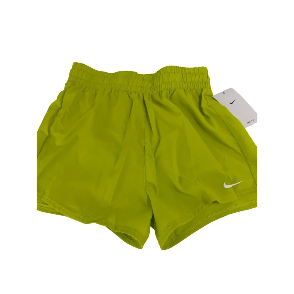 Nike Dri-FIT One High-Waisted Woven Training Shorts Girls L Green New DX4967-308